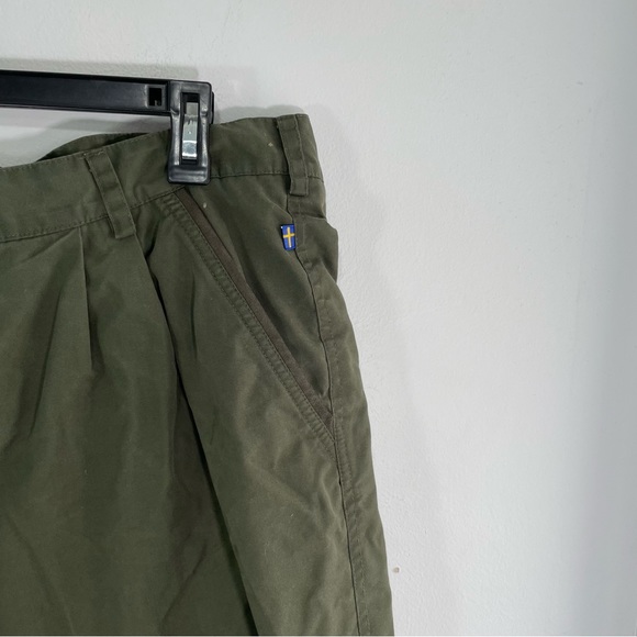 Fjallraven Pants Fjallraven Forest Green Cotton Fully Lined Cargo